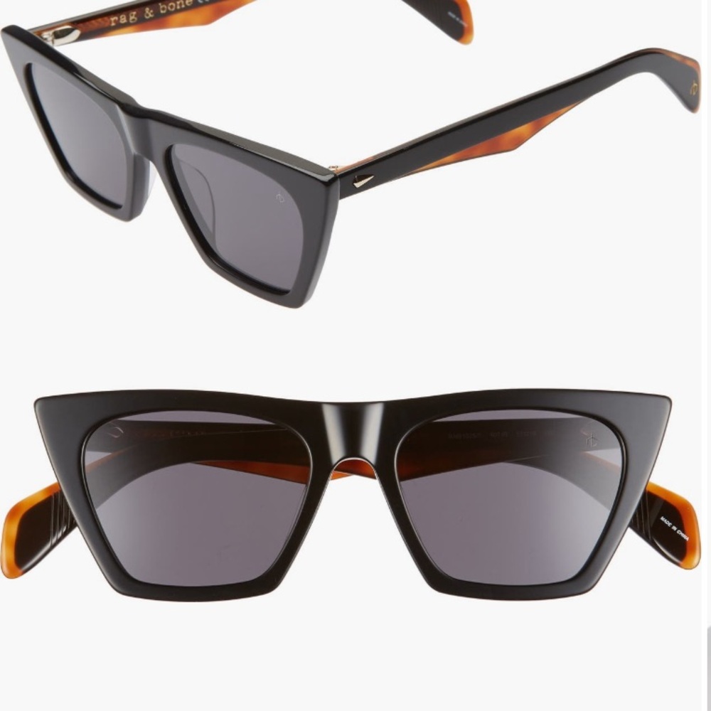 Rag & Bone Black and Tortoise Sunglasses